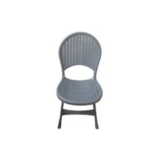 Chaise pliable rotin -Gris