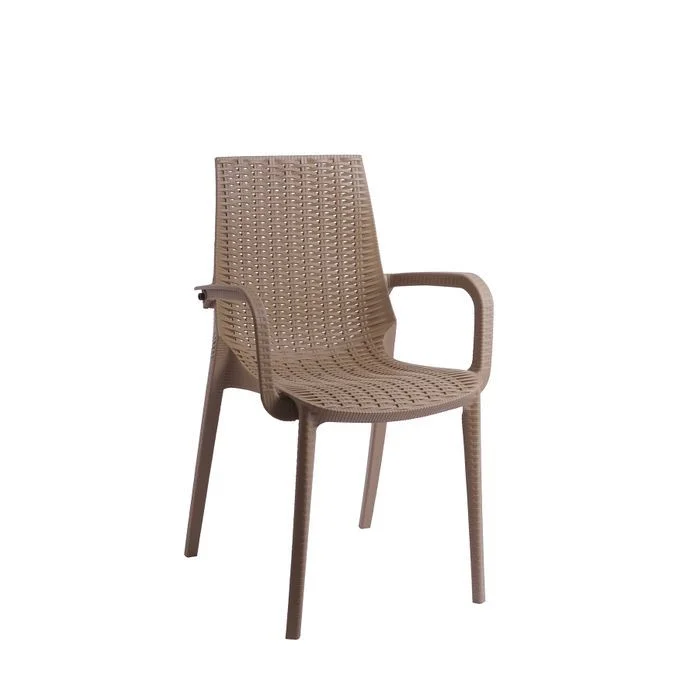 Chaise Cross Avec Accoudoir - Taupe