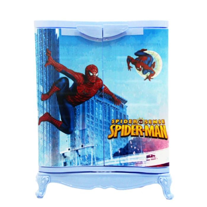 Armoire en plastique spiderMan- 2 Portes  - Bleu