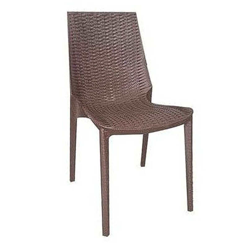 Chaise cross sans accoudoir - marron