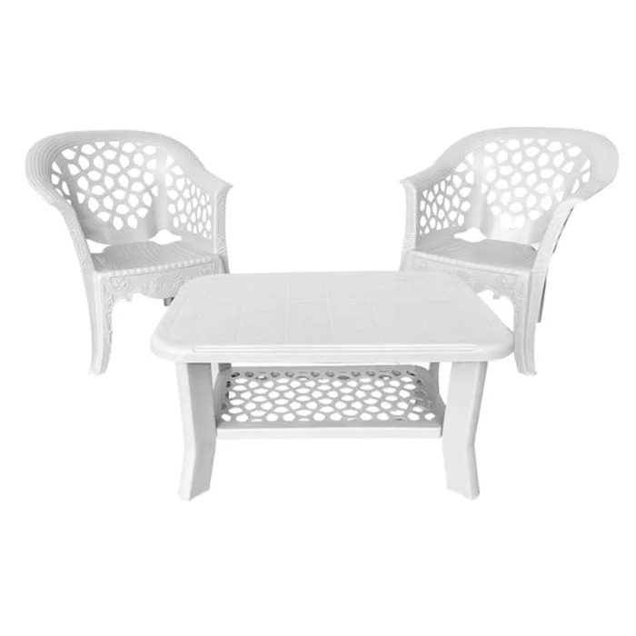 MARRAKECH 2 Places Blanc - Salon de jardin