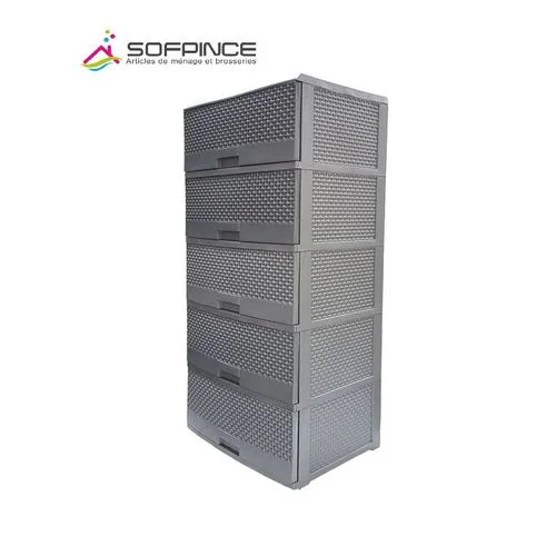 Armoire Crochet  - 5 casiers - Gris
