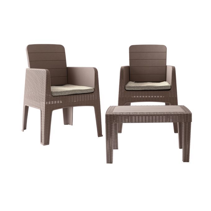 Marechal- 3Pièces - light brown - Effet Rotin - Salon de jardin - 2 places