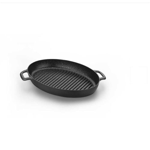 Poêle à Griller Korkmaz Gusto Oval - 35x25 cm - Noir - A1374