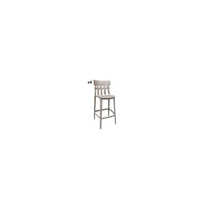 Lot de 4  Chaise Tabouret Perla -Grege