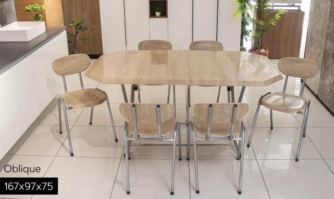 Table ovale top 145x94x75 +6 chaise