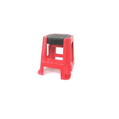 Tabouret Marche pied - Noir & Rouge